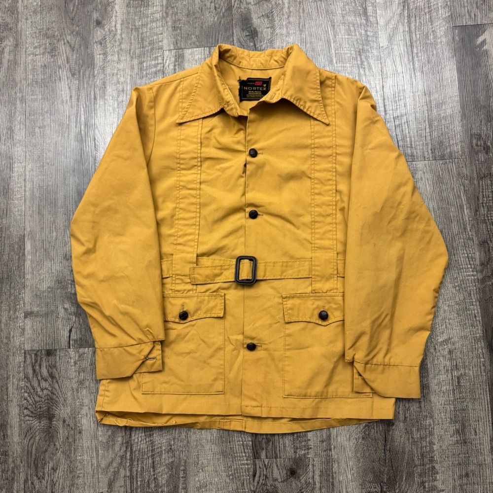 True Vintage Nortex Belted Trench Coat Jacket Mustard Yellow